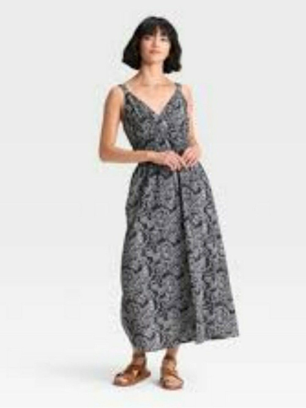Universal Thread Sleeveless V-Neck Maxi/Midi Sundress Keyhole Back Size XXL